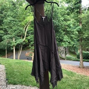 Free People chocolate brown midi dress